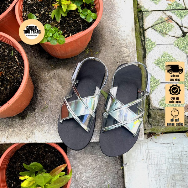 Giày sandal đi học nữ nam A9 bóng bạc xăng đan học sinh giá rẻ sandal đồng nai