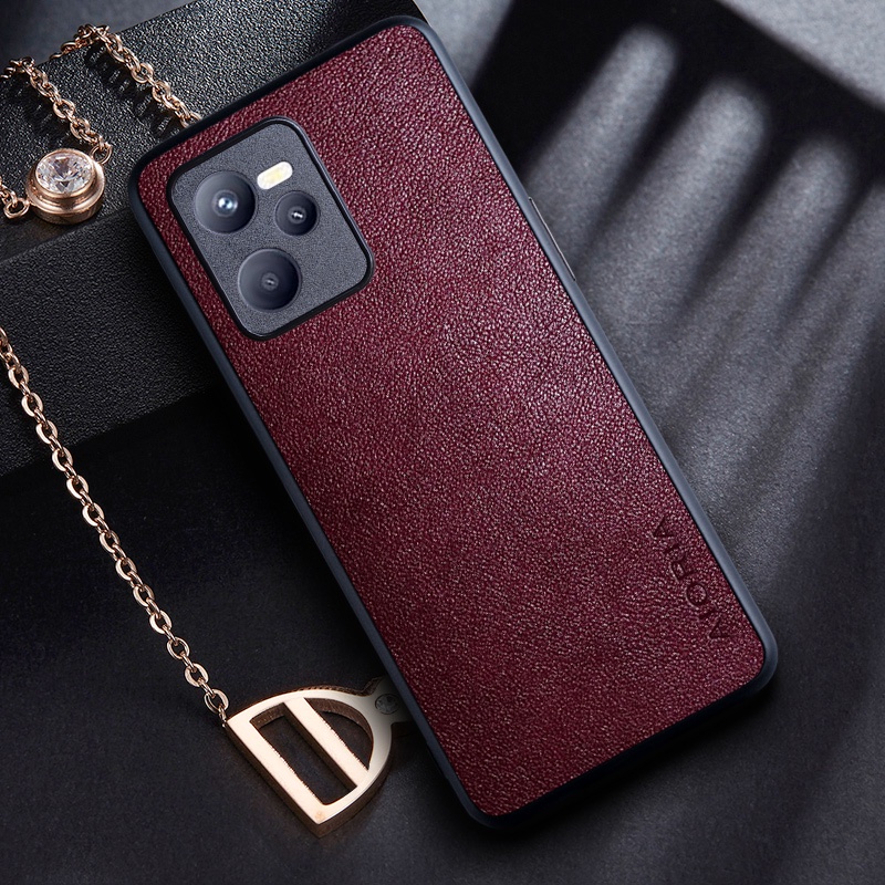 Ốp Điện Thoại Da PU Chống Mòn Phong Cách Doanh Nhân Sang Trọng Cho Realme Narzo 50A prime