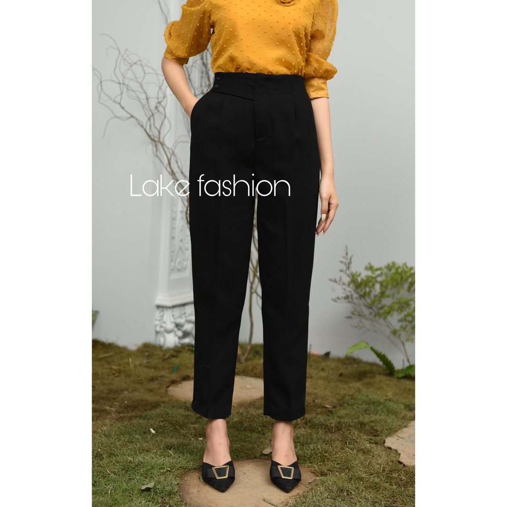 Quần tây, Quần âu nữ cúc lệch chun sau fom chuẩn lên dáng đẹp 2 cúc Lake fashion | BigBuy360 - bigbuy360.vn