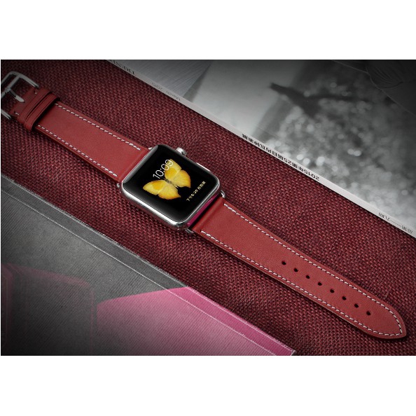 Dây Đeo Da Thời Trang Dành Cho Đồng Hồ Thông Minh Apple Watch Series 1/2/3/4/5 38/42/40/44mm