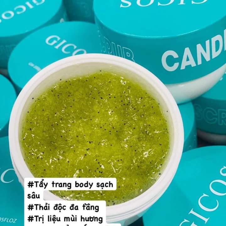 Kẹo thanh tẩy pha Gicos Candi's pha scrub trẻ hóa da làm hồng tươi sáng căng mọng và mịn màng.