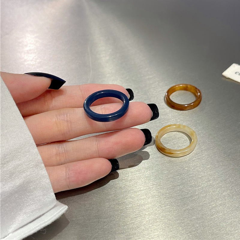 Nhẫn ngọc trai resin phong cách Hàn Quốc ins thời trang cho nữ