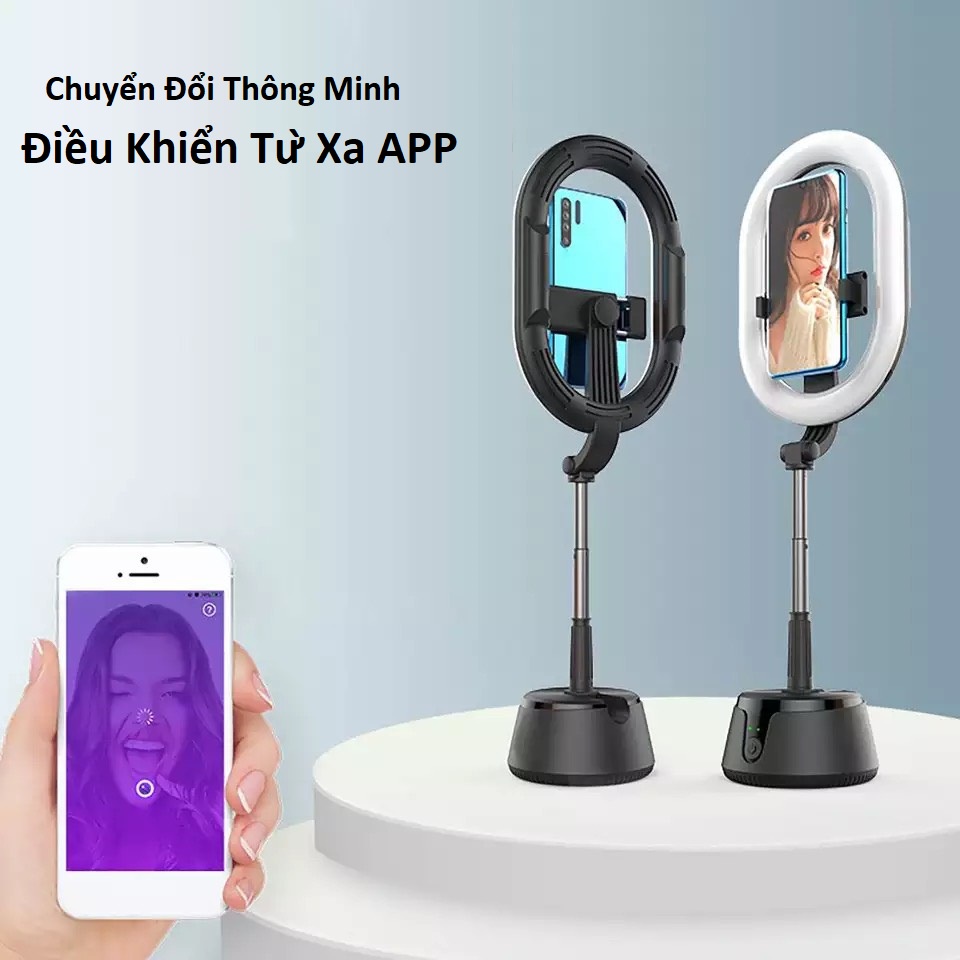 Kẹp điện thoại live stream cao cấp A10 trang bị đèn led chiếu sáng 3 chế độ, Giá dỡ điện thoại phát trực tiếp