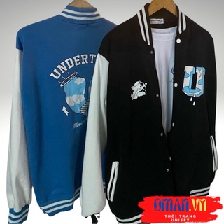 Áo khoác nỉ bomber UNDERTRAP form rộng cá tính unisex Oman