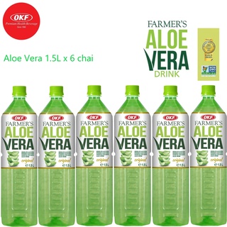 Nước lô hội nguyên chất okf hàn quốc 1.5 lít x 6 chai