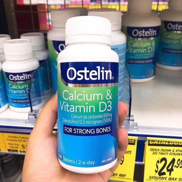 (Mẫu mới) - Canxi bầu Ostelin Calcium & Vitamin D3 130 viên