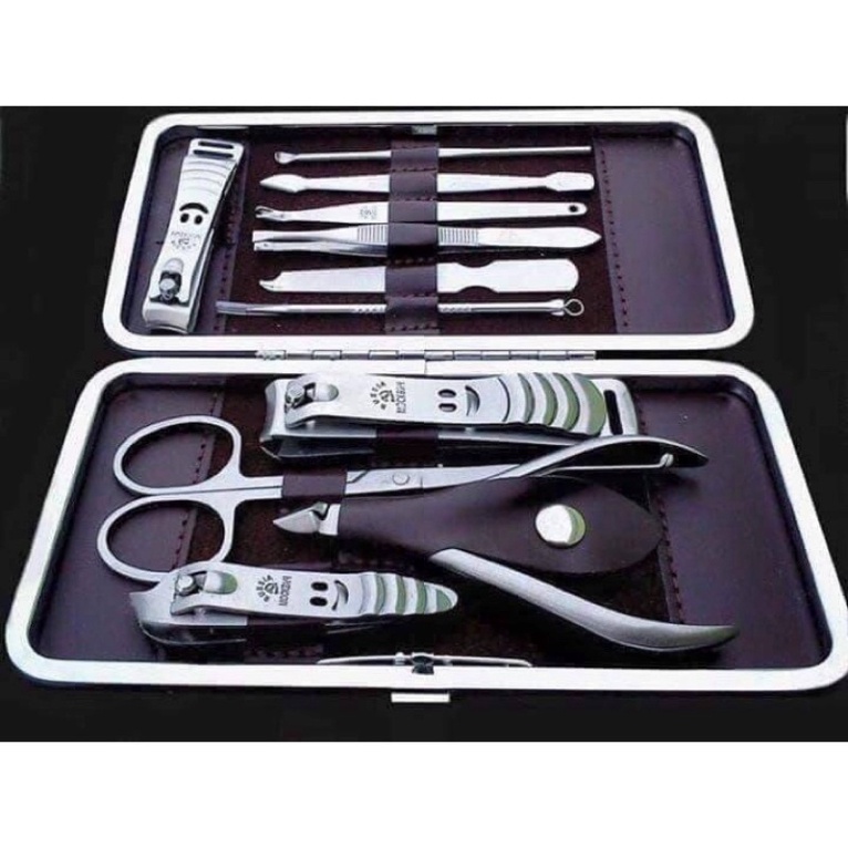 Bộ bấm móng tay 12 món, cắt tỉa móng tay, lấy ráy tai tiện lợi, nặn mụn, bộ cắt móng tay]