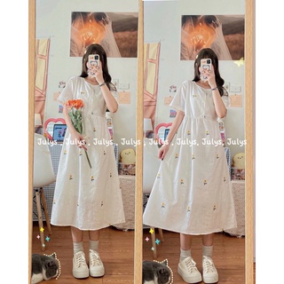 Váy babydoll hoa cúc tay cộc Maguerite (ảnh thật shop chụp kèm video)