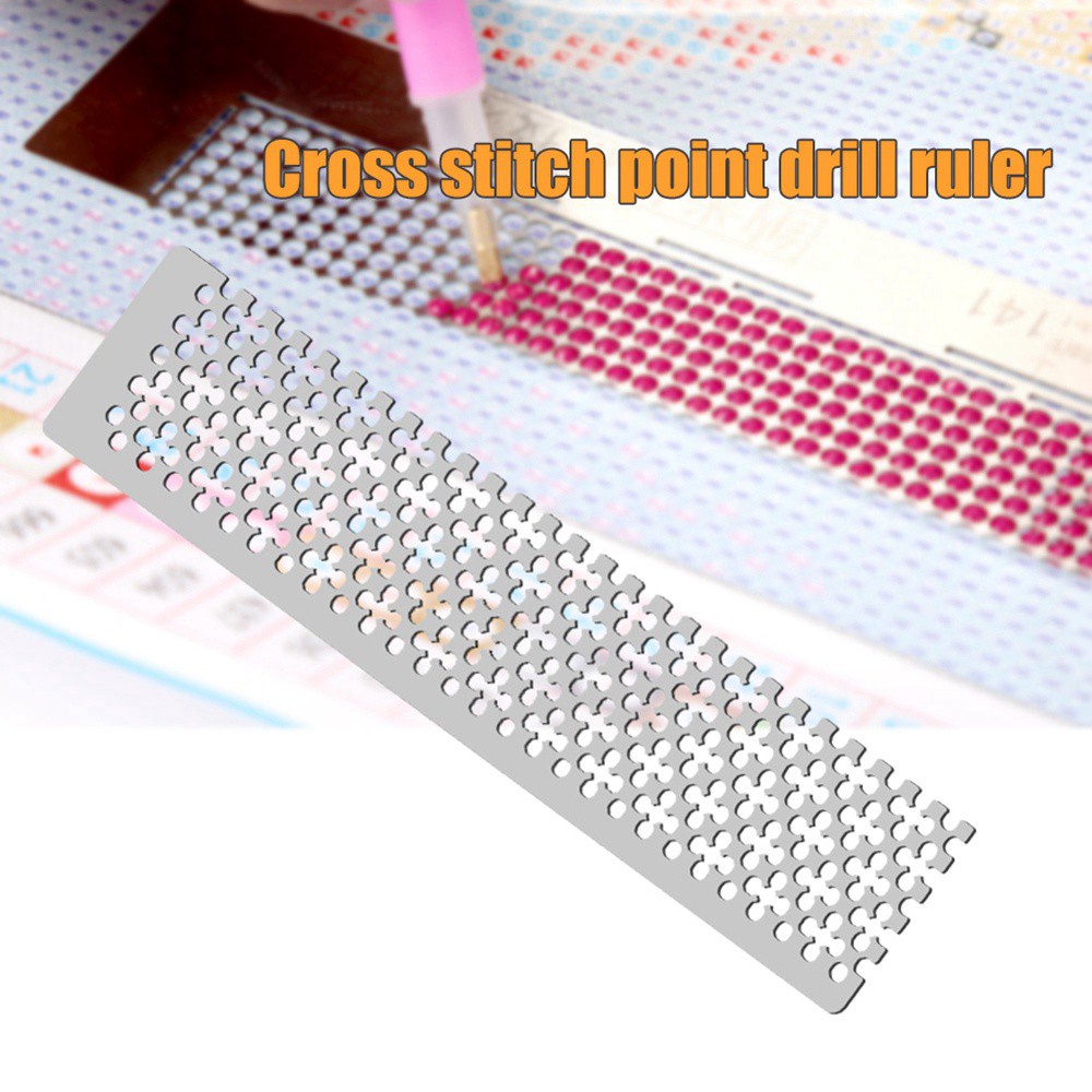 Thước Đo Bằng Thép Không Gỉ Màu Trắng Hình Tròn / Vuông Chuyên Dụng Làm Tranh Đính Đá Diy