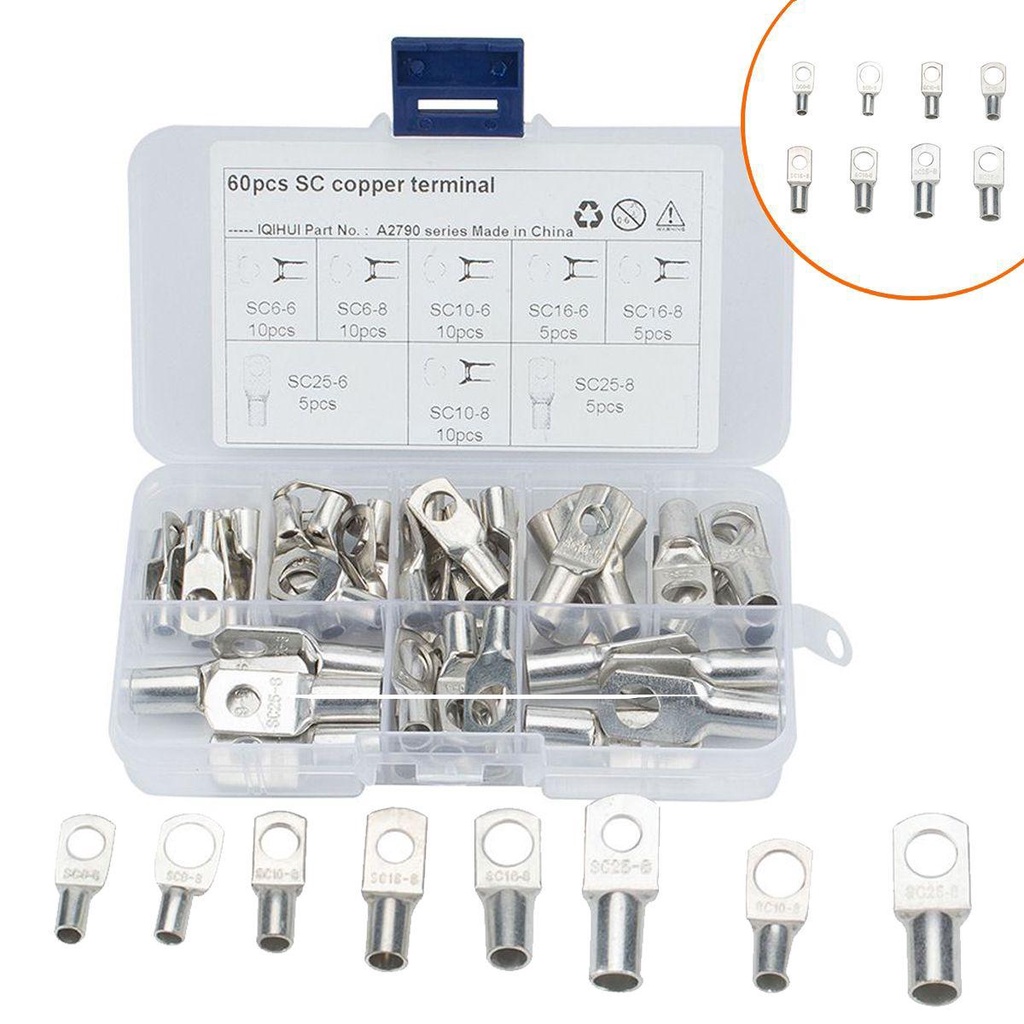 Phụ Kiện Đầu Nối Dây Điện Cuối Bình Ắc Quy Bằng Đồng Cho Xe Hơi