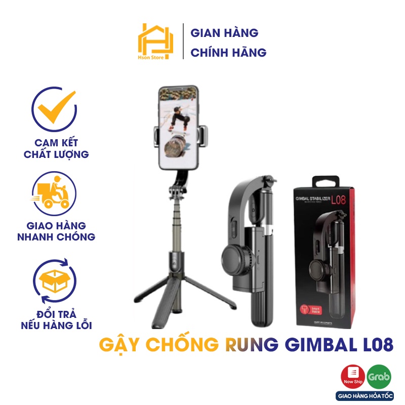 Gậy chống rung GIMBAL STABILLZER L08, gậy quay phim chụp ảnh tự sướng 3 chân đỡ CAO CẤP - BH 1 đổi 1