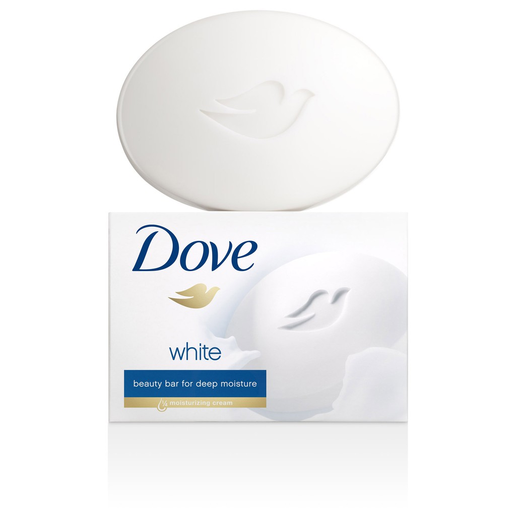 XÀ BÔNG CỤC TINH CHẤT DƯỠNG ẨM CAO DOVE BEAUTY BAR WHITE MORE MOISTURIZING THAN BAR SOAP - 1 cục 106gram từ mỹ