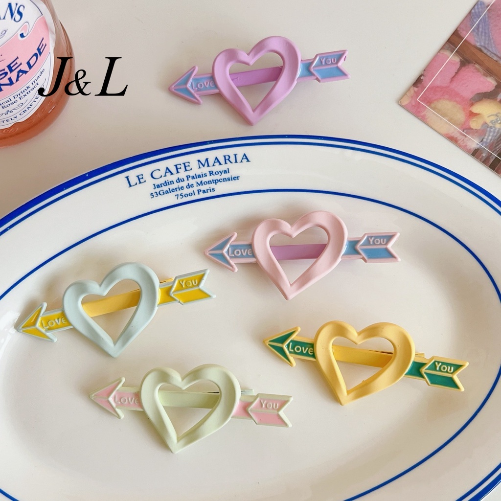 Kẹp Tóc Hình Mũi Tên Trái Tim Nhiều Màu Sắc