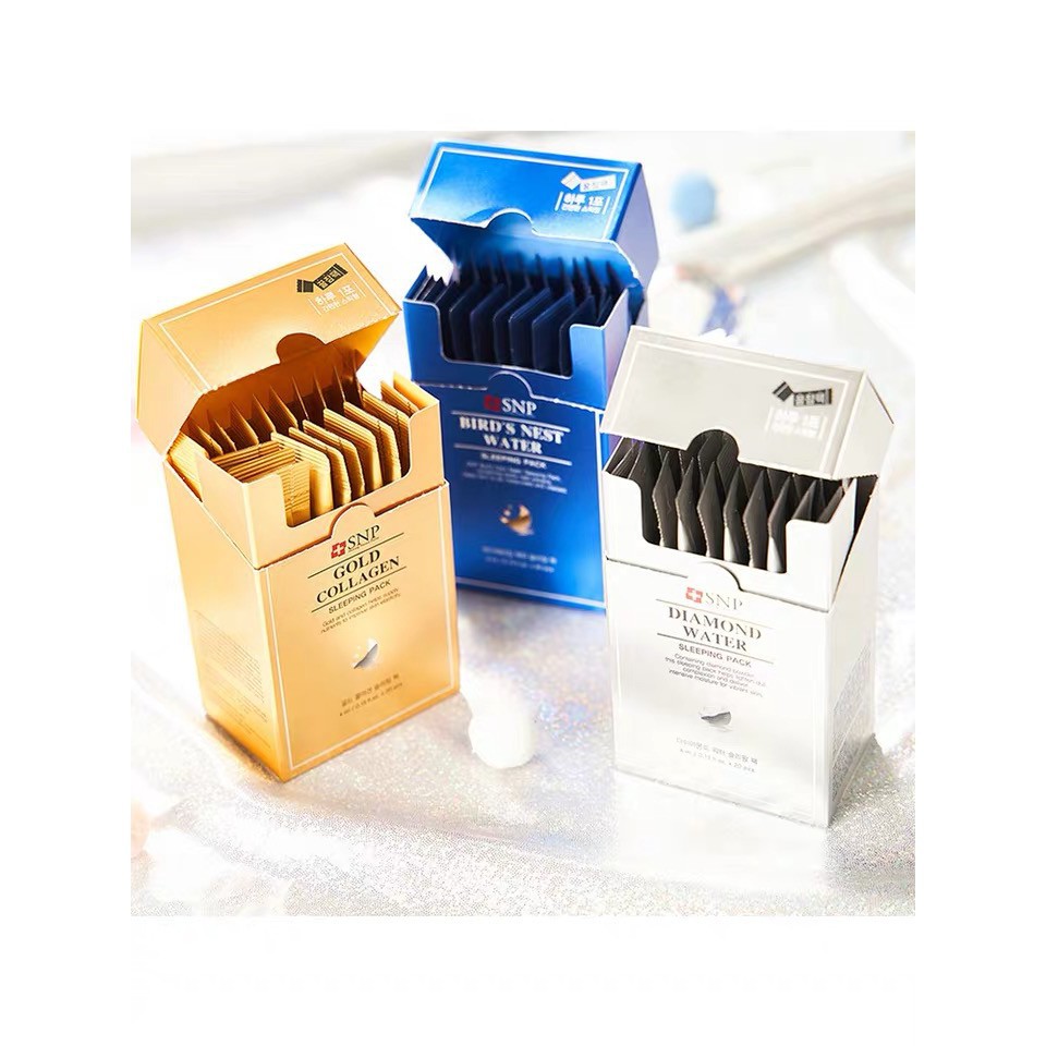 Set 20 mặt nạ ngủ siêu dưỡng ẩm SNP Bird's Nest 4ml 100% chính hãng