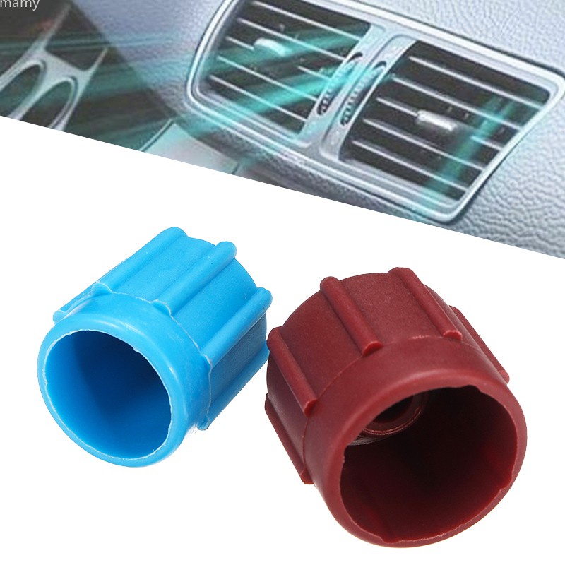 Set 2 nắp đậy van điều hòa không khí điện áp cao và thấp R134A A/C thích hợp cho xe hơi