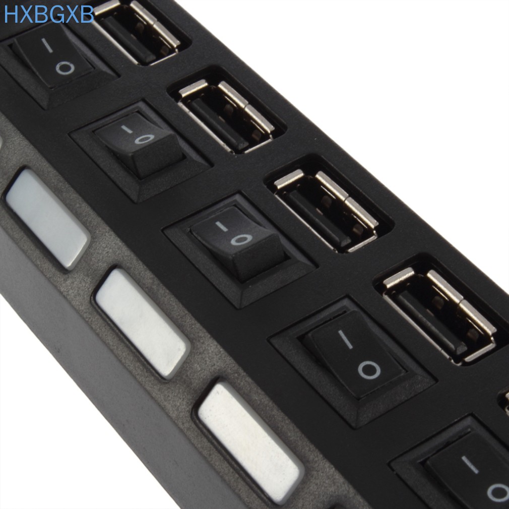 Bộ Chia 7 Cổng Usb 2.0 Tốc Độ Cao Có Công Tắc Cho Điện Thoại