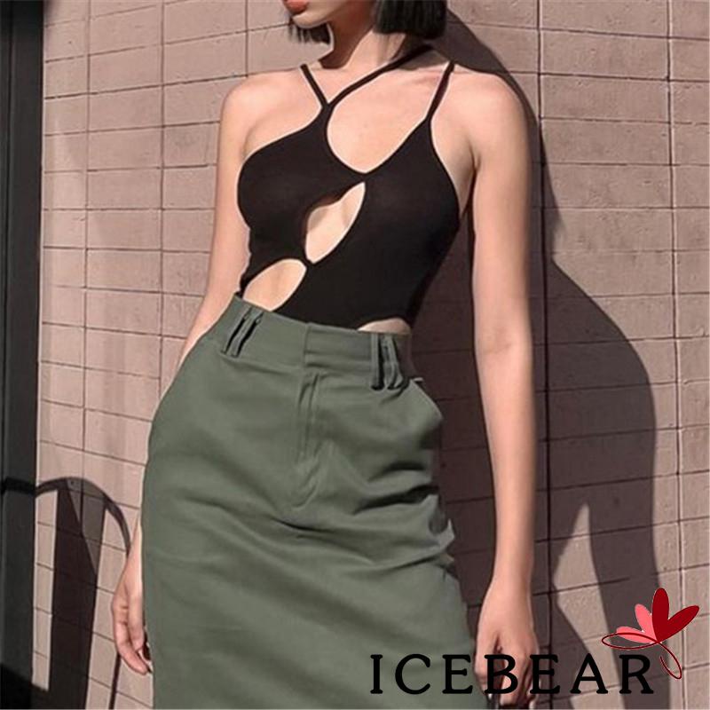 Bộ áo liền quần hở lưng màu sắc thời trang cho nữ