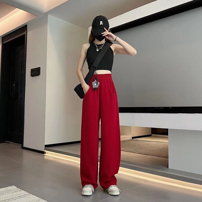 Quần Thể Thao Ống Rộng Thời Trang Hàn Quốc Dành Cho Nữ