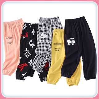Trẻ em cotton lụa quần muỗi 2020 ngoại thương cotton lụa pyjama bé trai bloomers cô gái legging quần lớn trẻ em