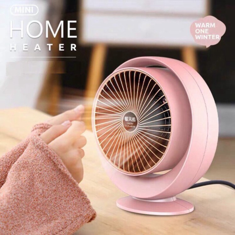 Chăn Hè Lông Vũ Nhập khẩu Mẫu Hot 2021 (Mẫu 2020) Quạt sưởi mini 2 chiều để bàn Heater Fan công suất 800W, chống lật