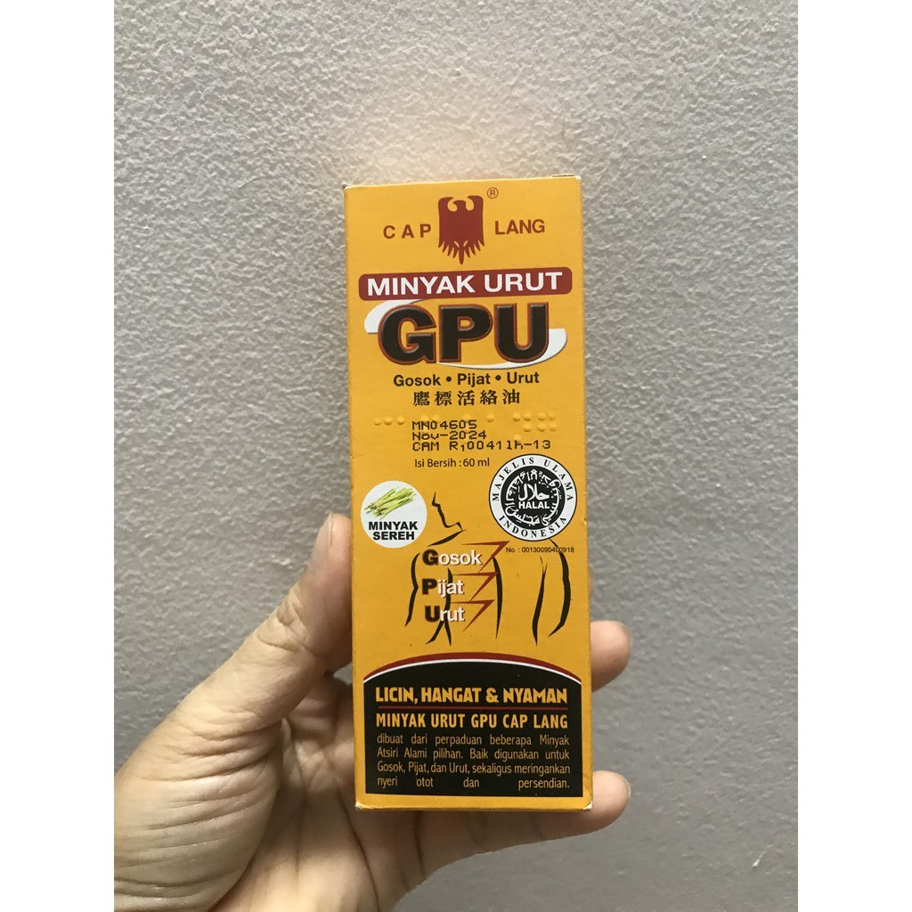 Dầu xoa bóp GPU Liniment Oil 60ml Indonesia