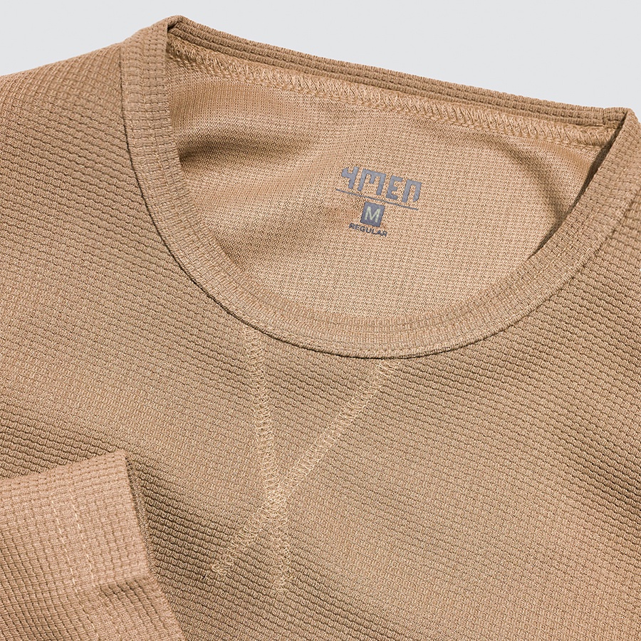 Áo thun dài tay nam trơn 4MEN AT061 cổ tròn, form sweater suông, xẻ lai trẻ trung, vải len cotton đẹp cao cấp, dày dặn | BigBuy360 - bigbuy360.vn