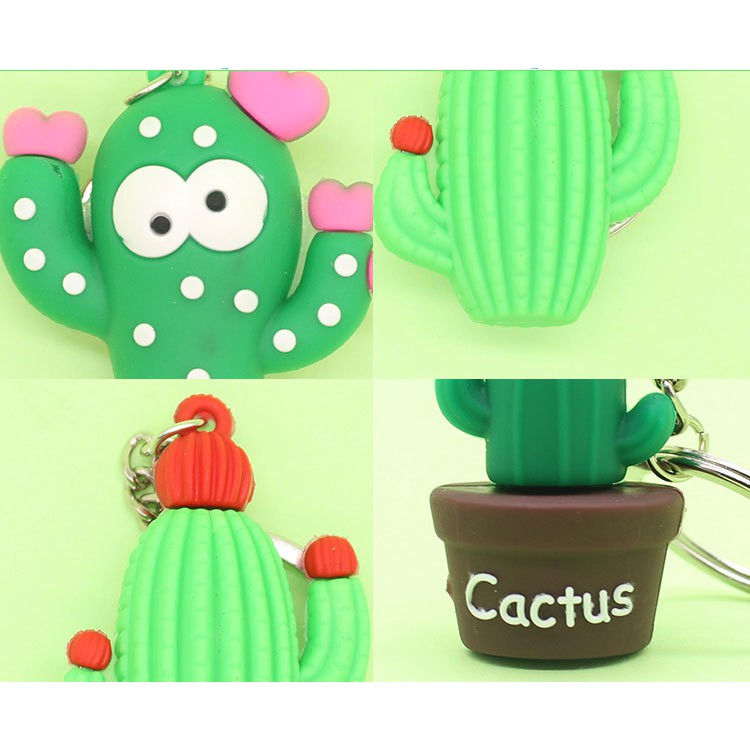 Móc khóa FREESHIP Móc khóa hình xương rồng cactus, thiết kế dễ thương, thích hợp cho bạn hoặc làm quà kỉ niệm 7902