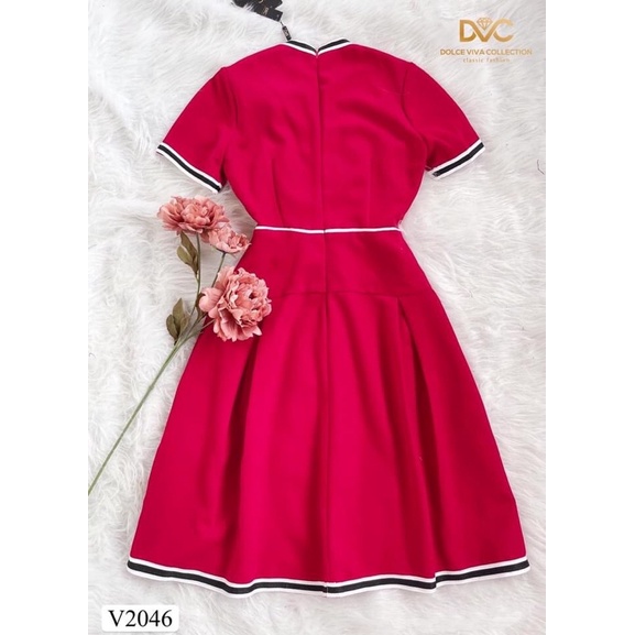 [Đầm đi tiệc sang trọng] mẫu váy đỏ cổ tim tặng kèm hoa _kèm hình ảnh thật (DVC)