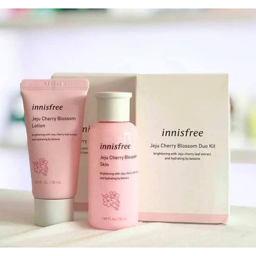 Bộ dưỡng sáng da 2 món Innisfree Jeju Cherry Blossom Duo Kit