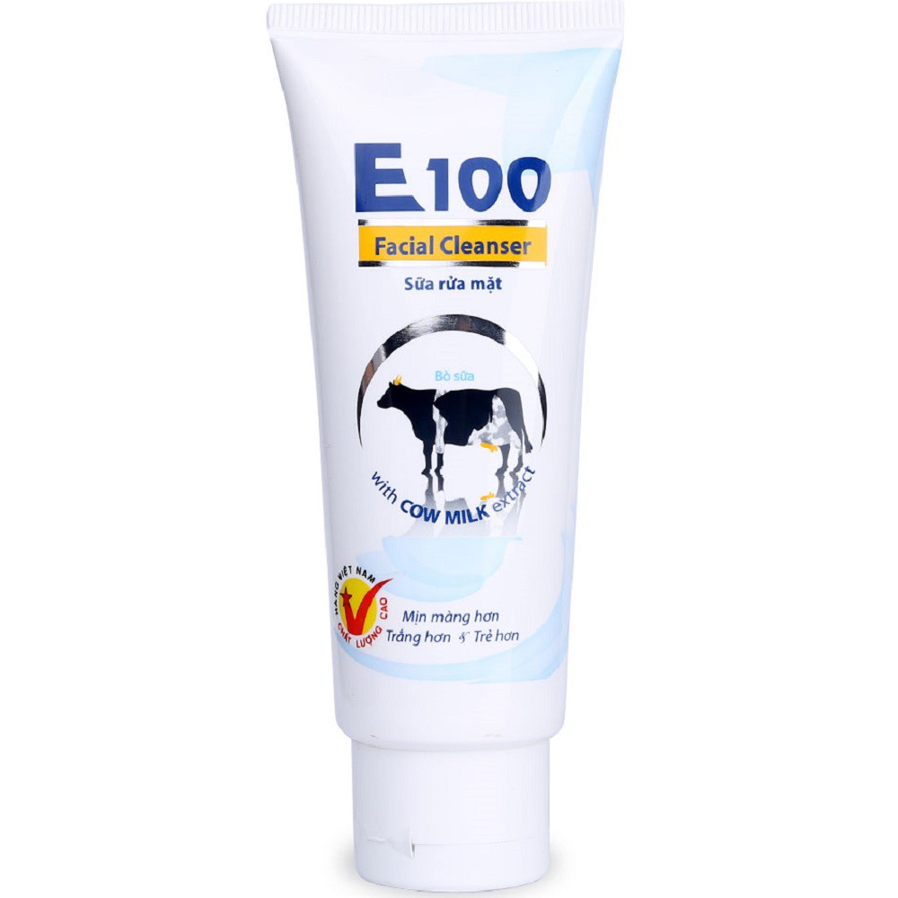 Sữa rửa mặt E100 tinh chất sữa bò 80ml 100% chính hãng