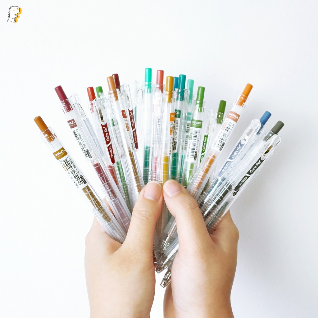 Bút gel màu Shanos bảng màu Retro