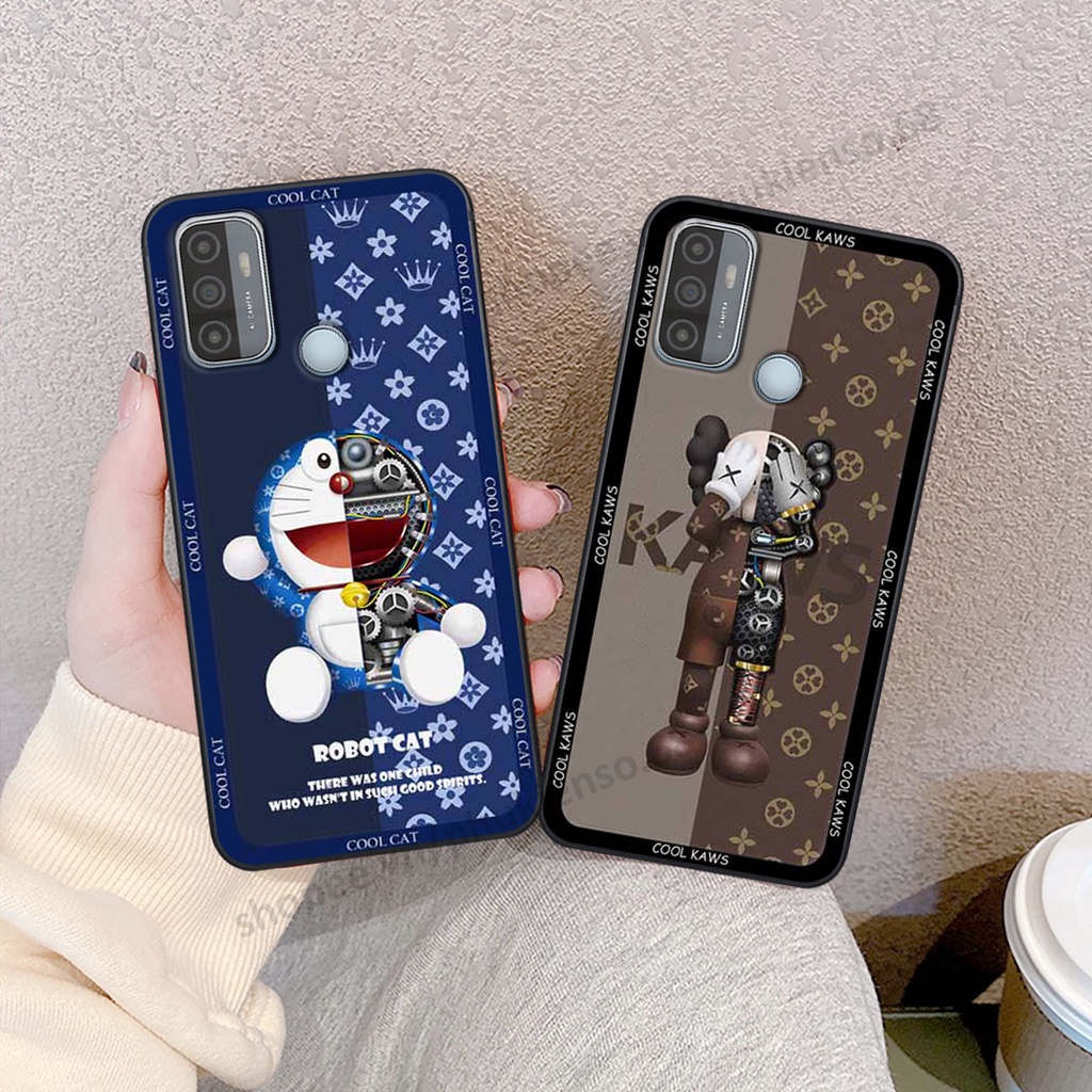 Ốp lưng điện thoại Oppo A53 in hình gấu bear, kaws, doremon thời trang, ốp lưng cao cấp chất lượng