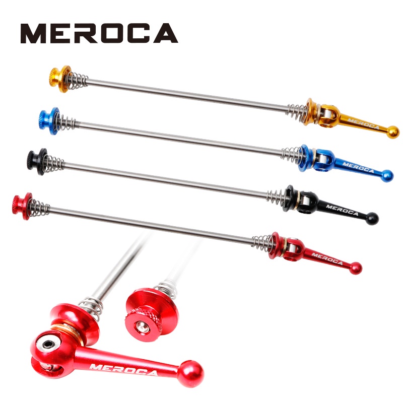 MEROCA Trục Xe Đạp Leo Núi Xiên Nhả Nhanh Trục Titan 100/135MM 74/130MM Bánh Trước Và Sau Xe Đạp Đường Trường Bằng Hợp Kim Siêu Nhẹ Đòn Bẩy Nhả Nhanh Phụ Kiện Đạp Xe
