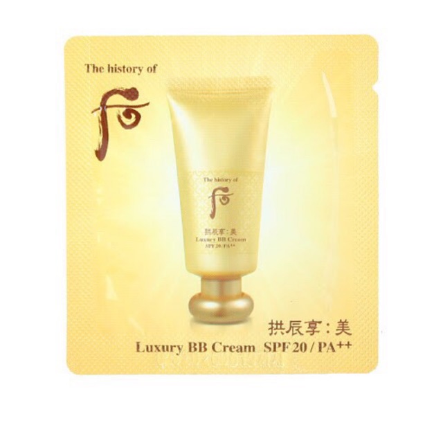 [xả lỗ][date 2023] Sample kem nền Whoo trang điểm cao cấp Luxury BB Cream SPF 20/PA++