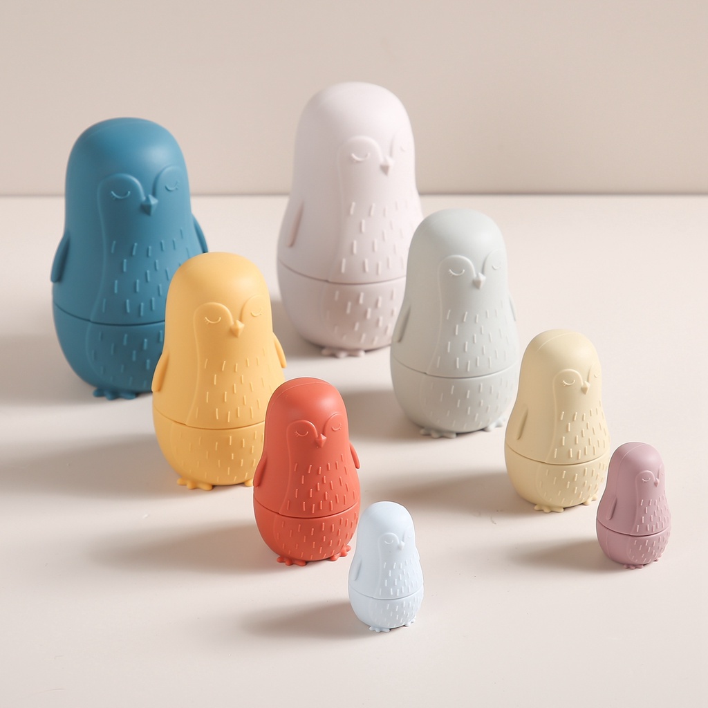 Đồ chơi búp bê chim cánh cụt MAMIMAMIHOME bằng silicone không chứa BPA