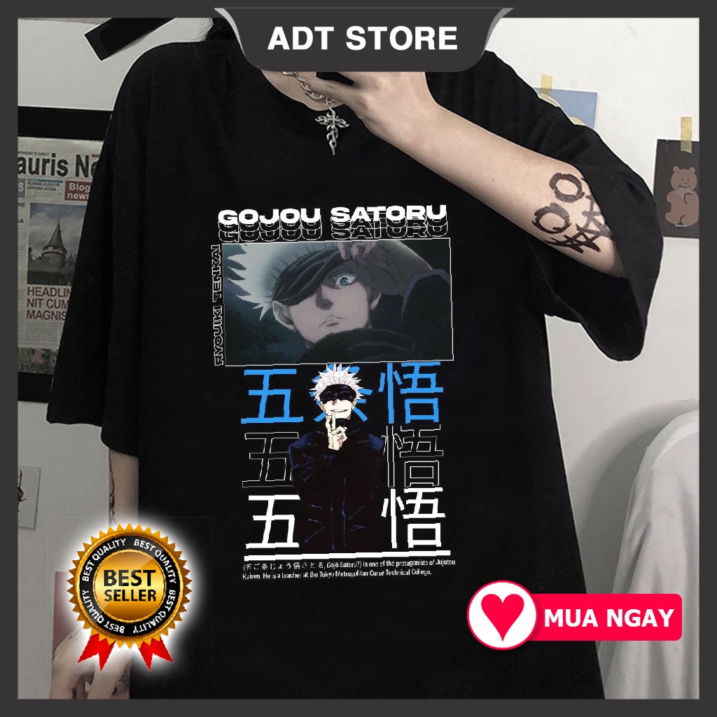 Áo phông anime Jujutsu Kaisen - Gojo Satoru, áo thun unisex nam nữ cực chất