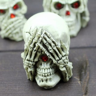 3 Con Người Đầu Lâu Trang Trí Chống Đỡ Đầu Đồng Hồ Halloween Cosplay Trang Trí Nhà Bộ ✨Jfsmart