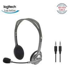 Tai Nghe ⚡ Free Ship ⚡ Tai Nghe LOGITECH H110 Chụp Tai - 2 Giắc - Âm Thanh Nổi-  Chính Hãng 100%- Full Box