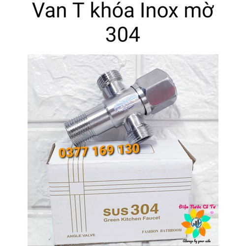 Van T Khóa Inox Mờ 304