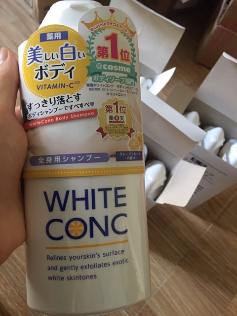 White conc sữa tắm trắng 360ml
