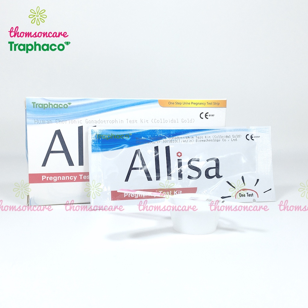 Que thử thai Allisa Combo 3 bản to 4mm hộp Che tên khi giao - Chính xác test thử thai hai vạch sớm nhanh hiệu quả