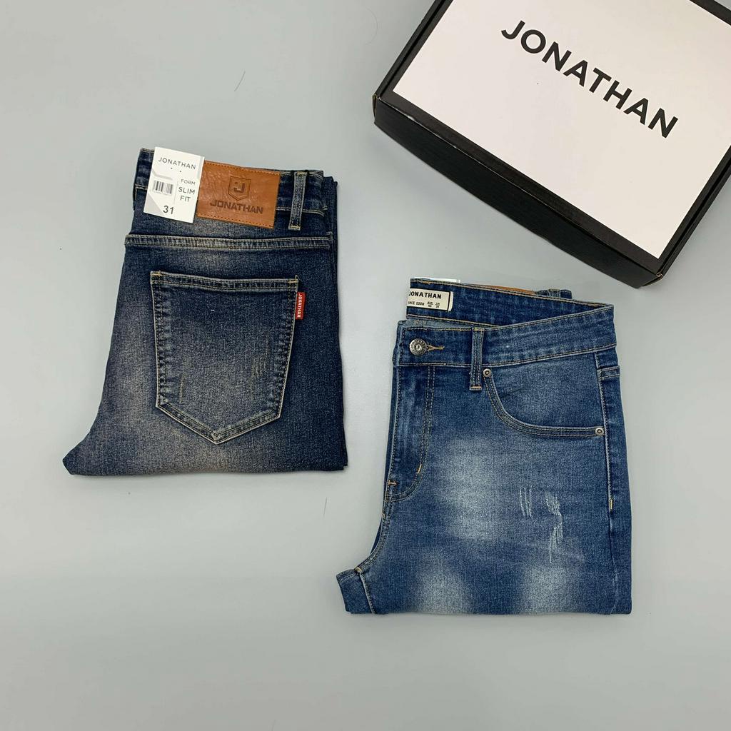 Quần jean nam xanh đá mài xước JONATHAN QJ063 vải denim cao cấp co dãn 4 chiều, form dáng chuẩn đẹp, hottrend