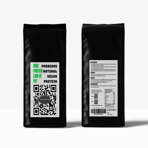 Vegan Protein Power Đạm Whey Thực Vật Hữu Cơ Organic-Bột Tăng Cơ Tập Gym/Tăng Cân/Giảm Mỡ  ProBeans-500g