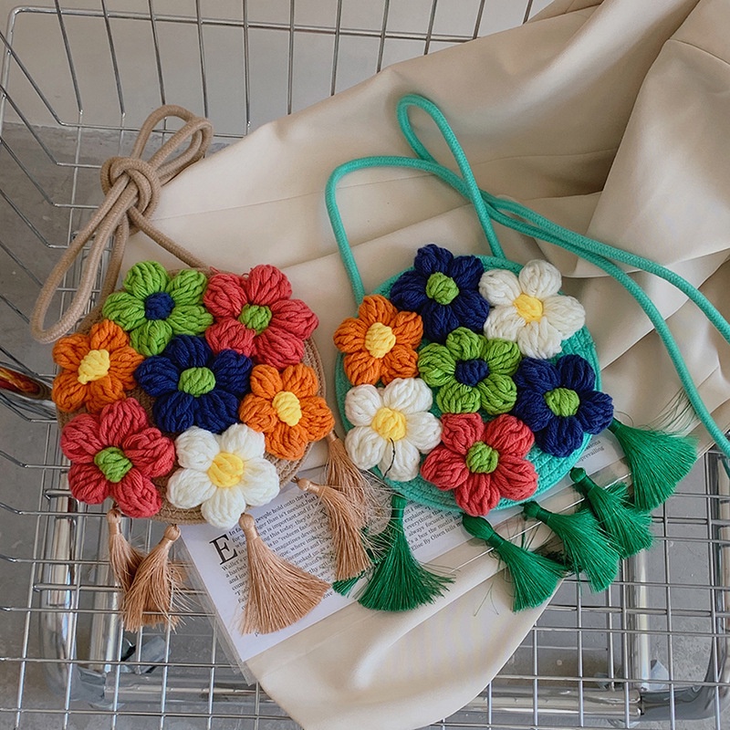 IELGY Túi Đeo Vai Đan Lát Thiết Kế Đơn Giản Thời Trang Cho Nữ