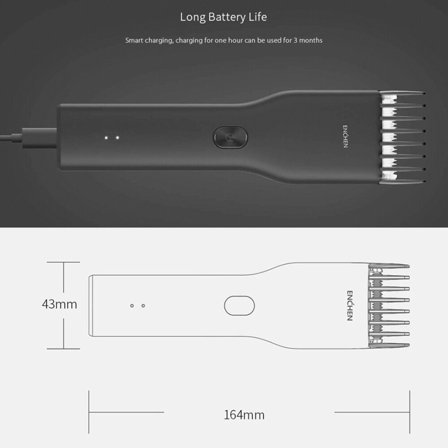 Tông Đơ Cắt Tóc Xiaomi Enchen Boost - Hàng Chính Hãng - Bảo Hành 6 Tháng