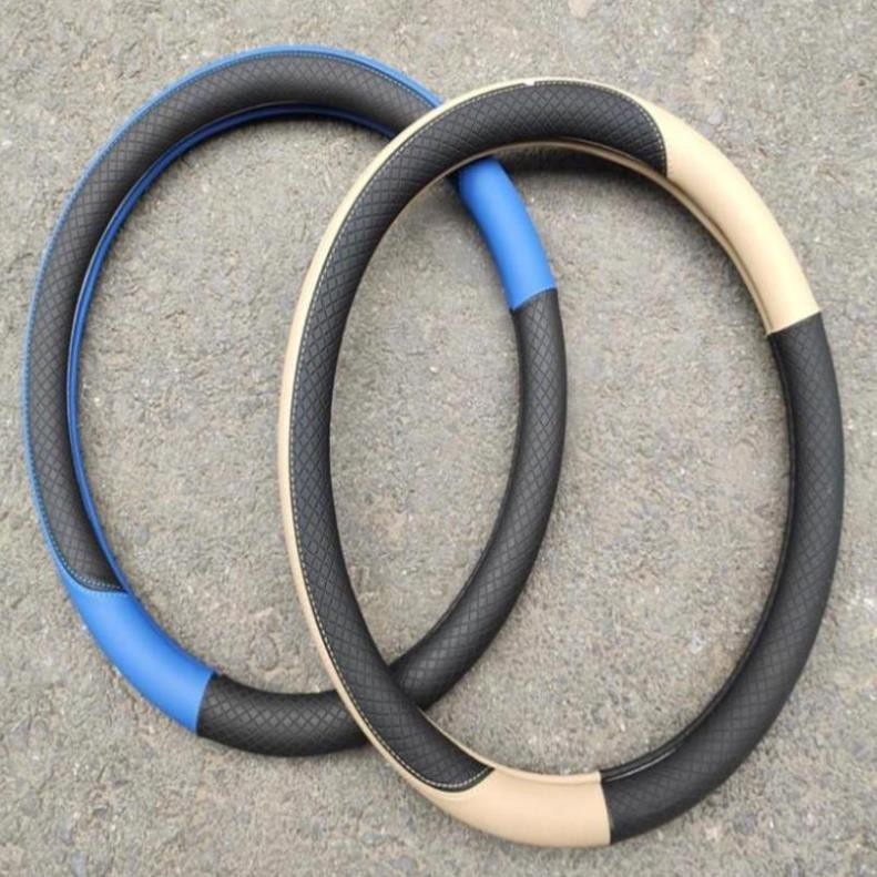 Bọc vô lăng ô tô phù hợp các dòng xe có đường kính vô lăng 38cm - chất liệu da PU mềm