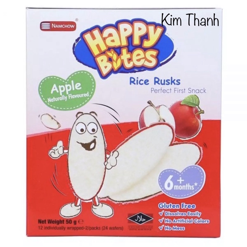 🥯Bánh Gạo Ăn Dặm Hiệu Happy Bites Hộp 50g
