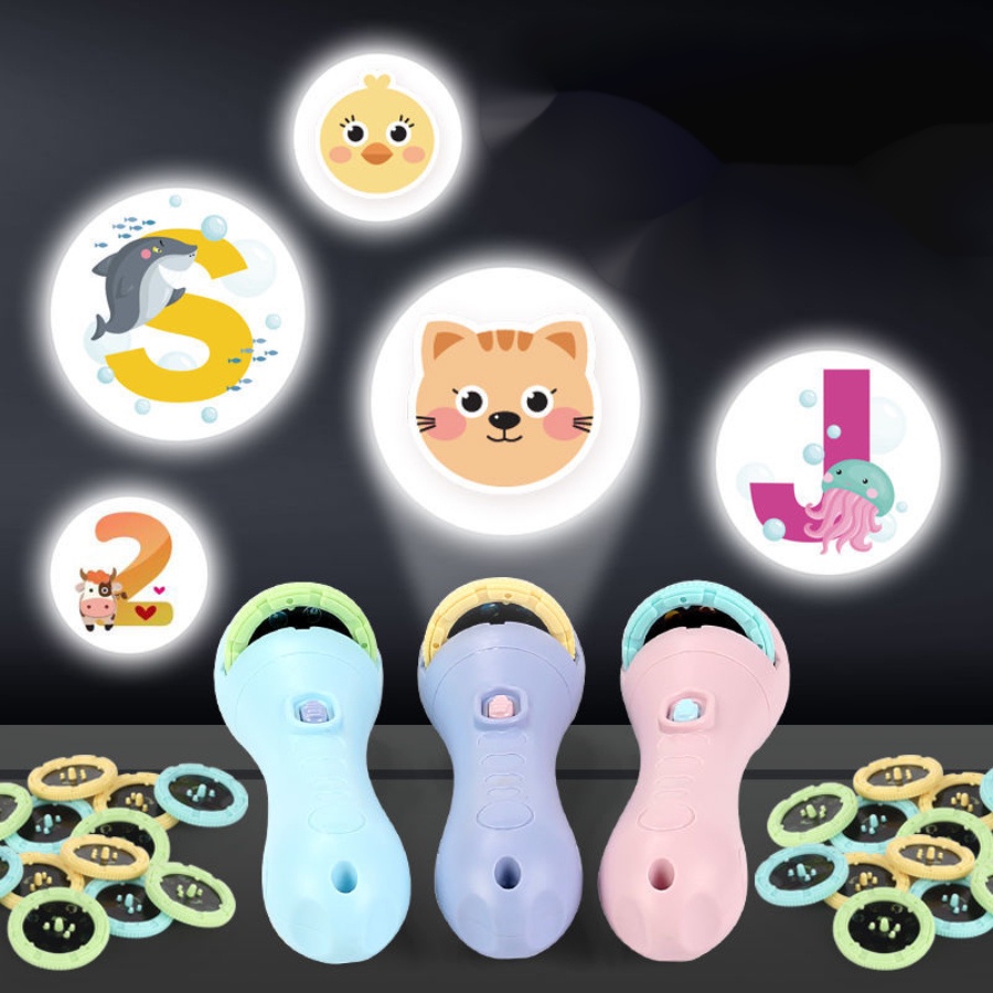 Đèn Pin Chiếu Dạng Trượt 32 Họa Tiết Độc Đáo Cho Trẻ Em