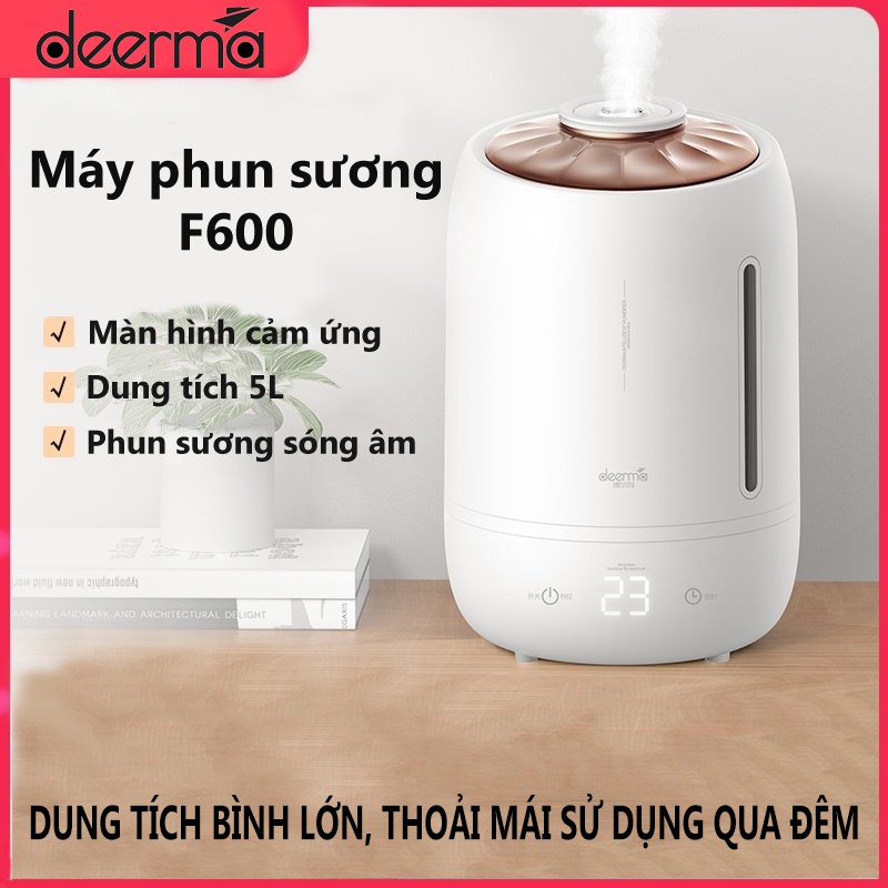 Máy phun sương F600 khuếch tán không khí tạo độ ẩm 3 chế độ sương mù dung tích 5 lít dùng cho gia đình vt124