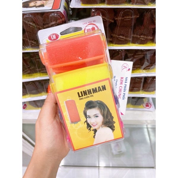 Hộp 8 cái ống Lô cuốn tóc mouss (Mút trơn, mus gân)